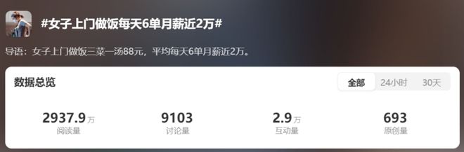 穿瑜伽裤上门做饭月入2万女子最新回应：不是为了流量(图1)